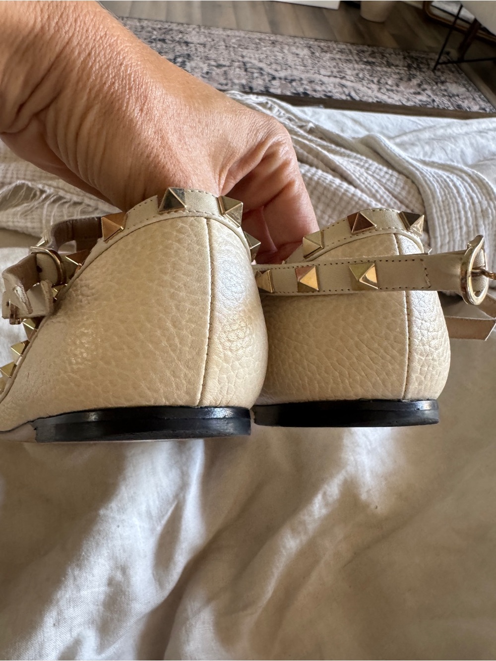 Valentino Garavani Rockstud Ankle Strap Flats – Size 39.5 EU - Picture 6 of 8